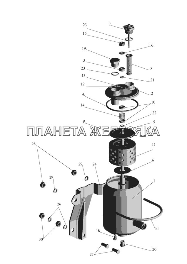 Бак масляный 64221-3410008 МАЗ-555142