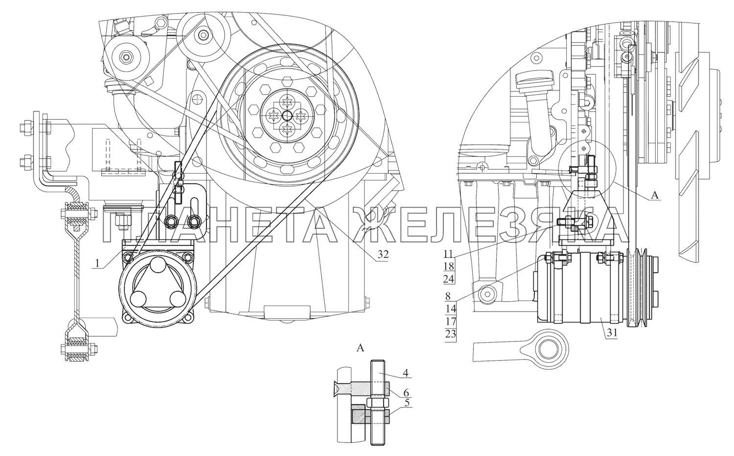 Установка компрессора 630333-8100010-000 МАЗ-630333