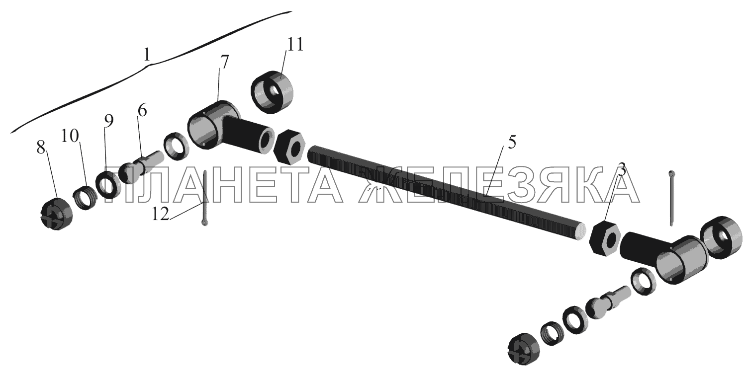 Тяга 64301-1703490 МАЗ-630333