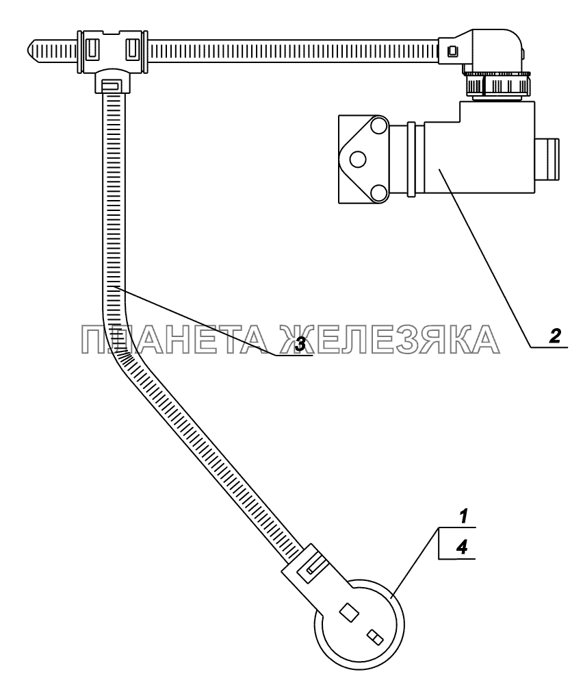 Установка датчиков и клапанов блокировок задних мостов МАЗ-631236