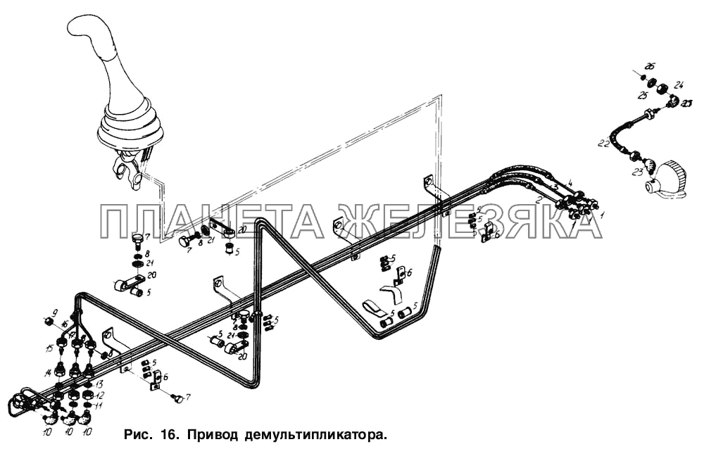 Привод демультипликатора МАЗ-6317