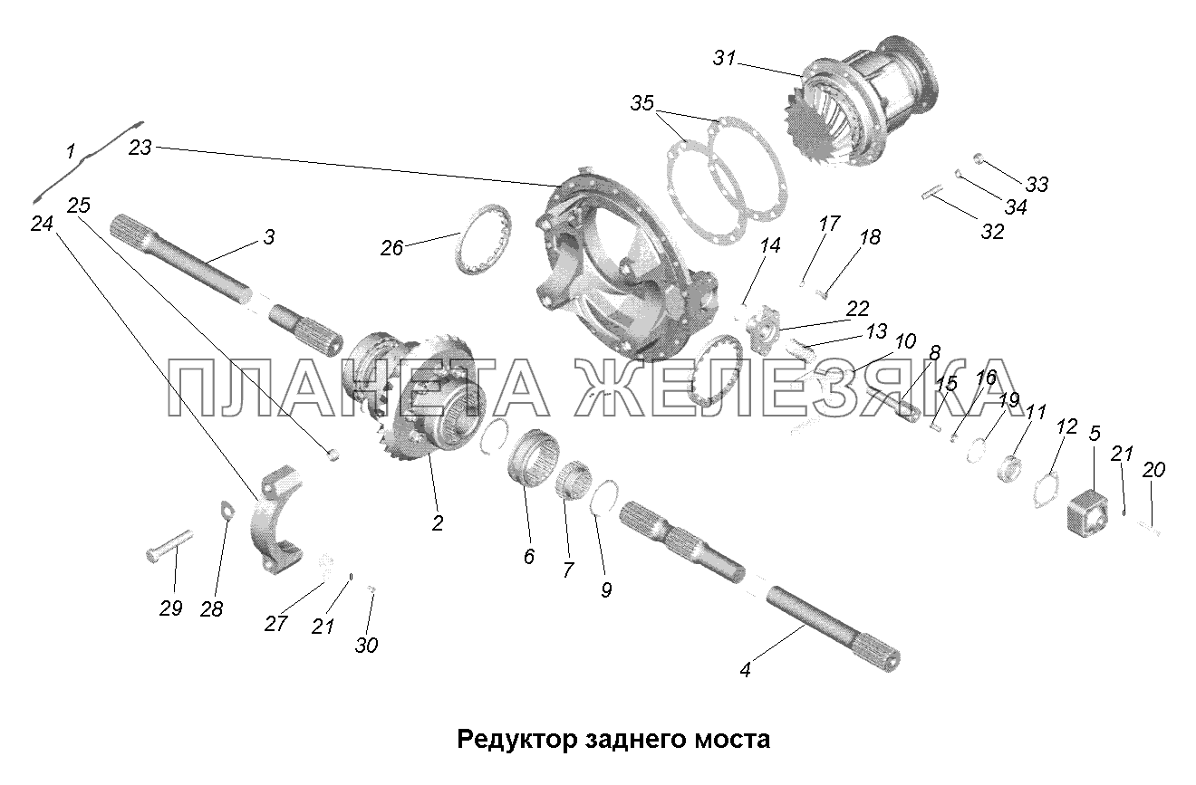 Мост задний\Редуктор заднего моста МАЗ-631705, 631708