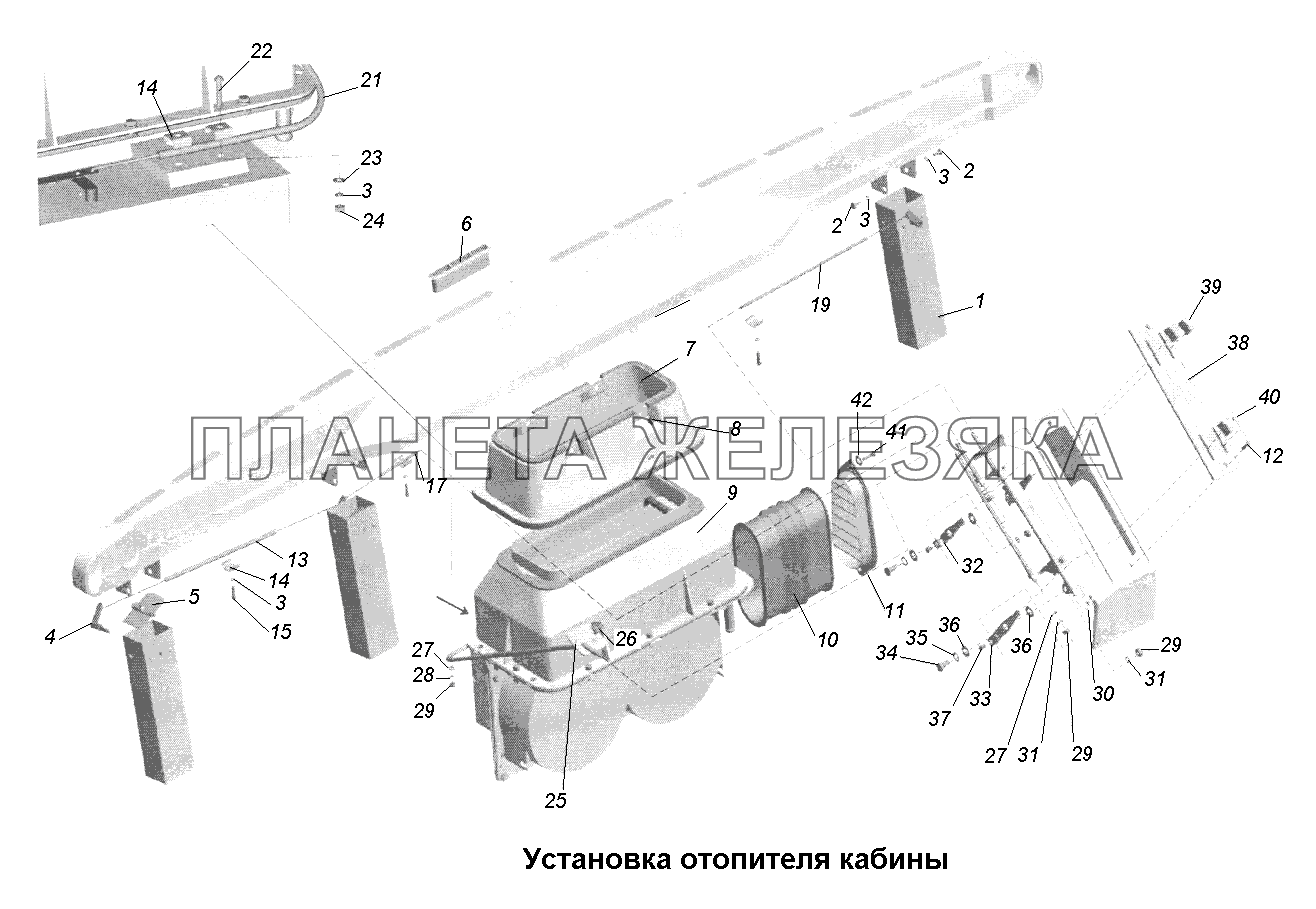 Цилиндр кабины маз 5440