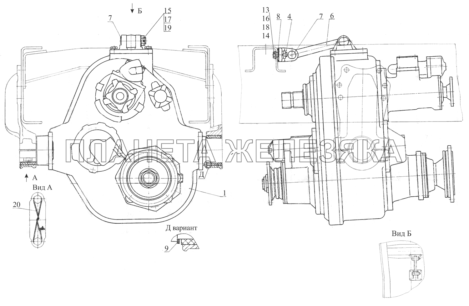 Установка раздаточной коробки 631705-1800008-670 МАЗ-631705