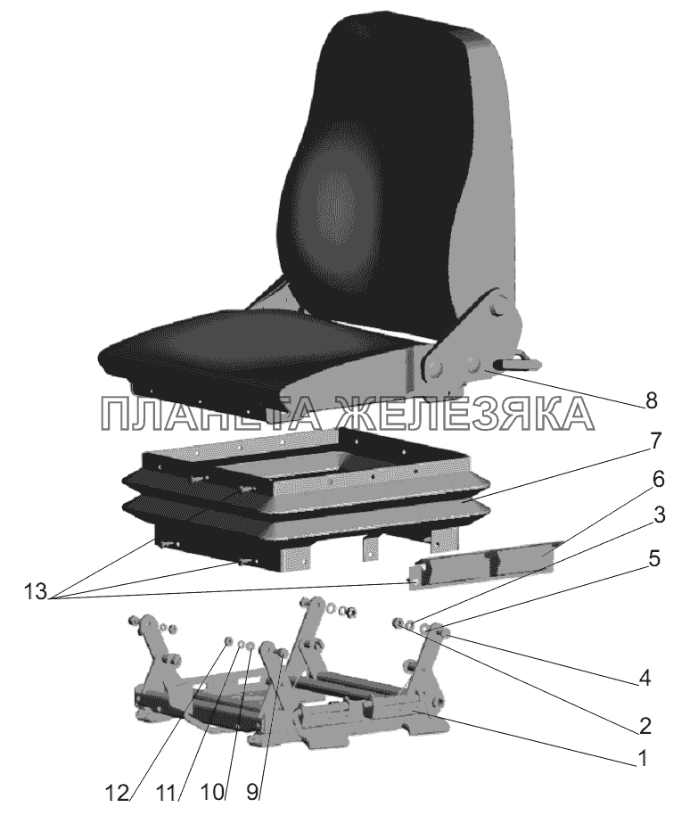 Сиденье 6430-6800010 МАЗ-6422, 5432