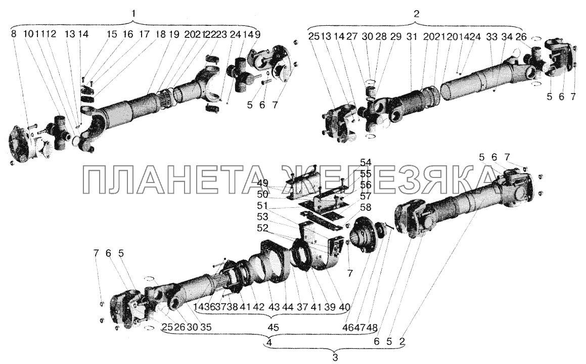 Установка карданных валов МАЗ-6422
