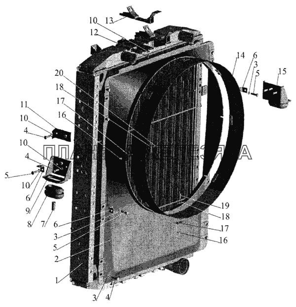 Радиатор с кожухом МАЗ-643068