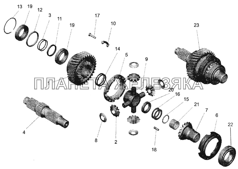 Межосевой дифференциал маз 6430