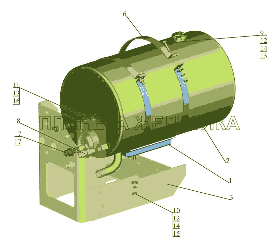 Установка масляного бака 6501-8600034 МАЗ-650108