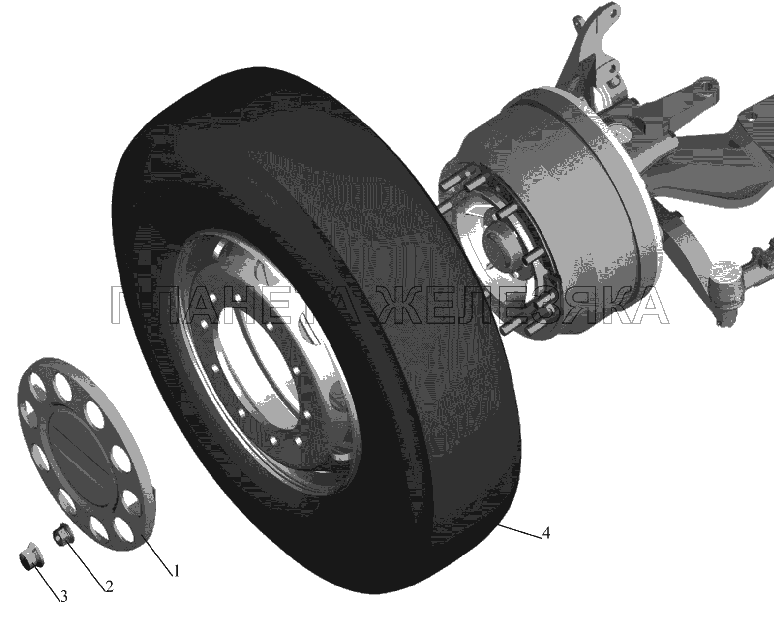 Установка передних колес МАЗ-650119