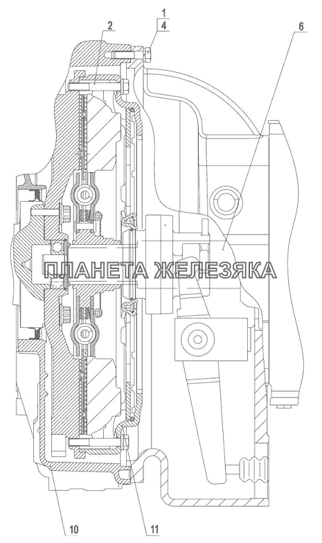 Двигатель с коробкой передач и сцеплением 6501В9-1000300-020, (030) МАЗ-6501B9
