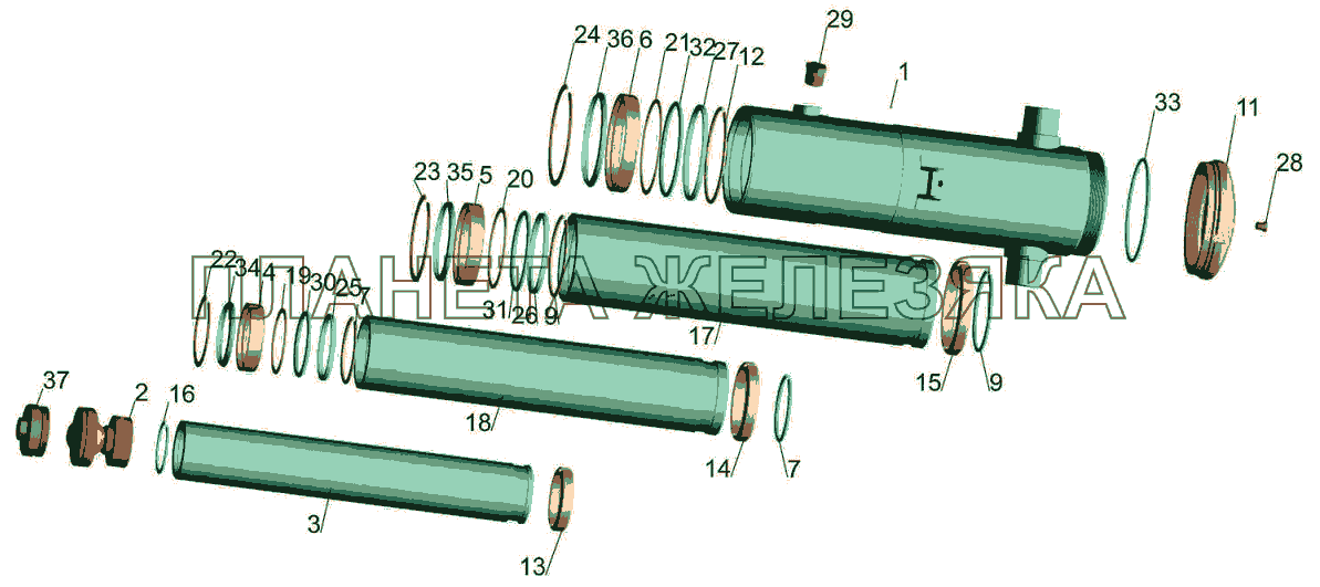 Гидроцилиндр 551608-8603510 МАЗ-6501B9