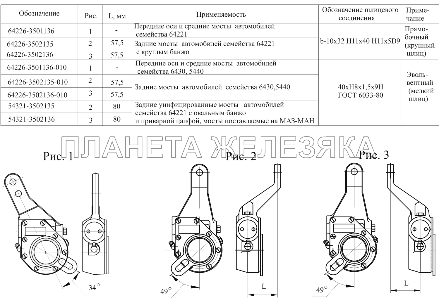 Автоматические регулировочные рычаги МАЗ-651669-320 (340)