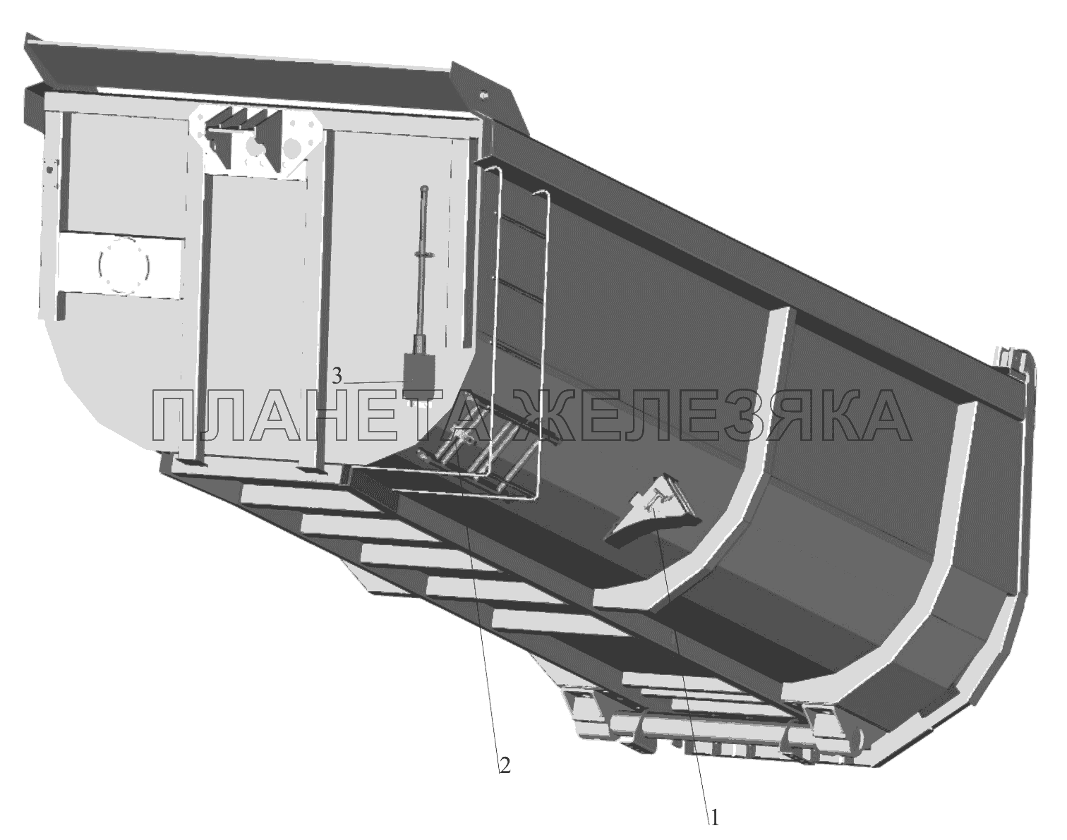 Установка принадлежностей 6516V8-3900011 МАЗ-6516V8-520 (6516V8-540)