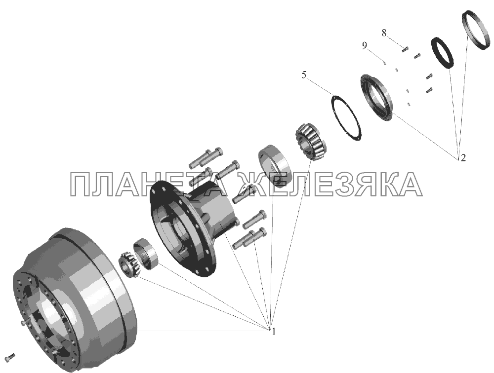 Ступица 6430-3103006-010 МАЗ-6516V8-520 (6516V8-540)