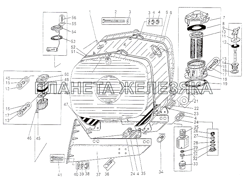 Бак топливный МАЗ-74131