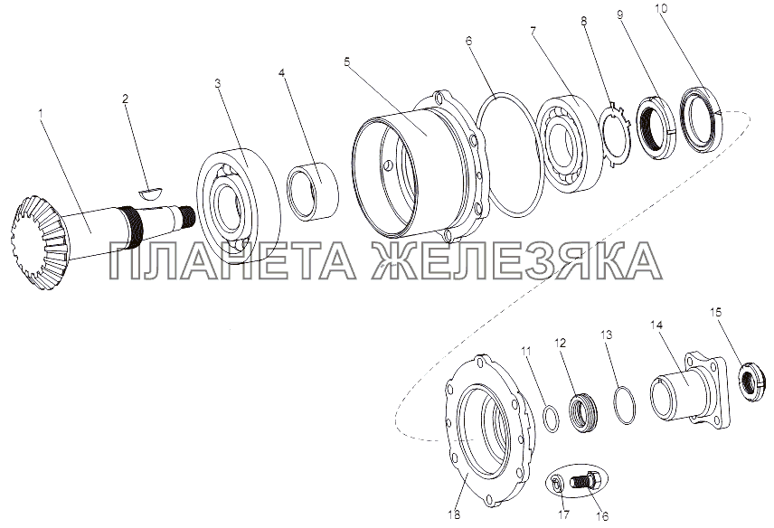 Шестерня ведущая 7919-1315330 МАЗ-74131