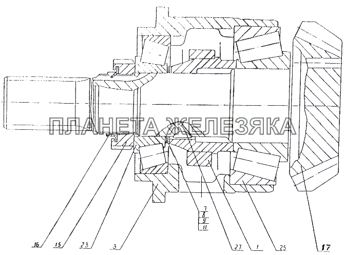 Шестерня коническая ведущая МАЗ-74131