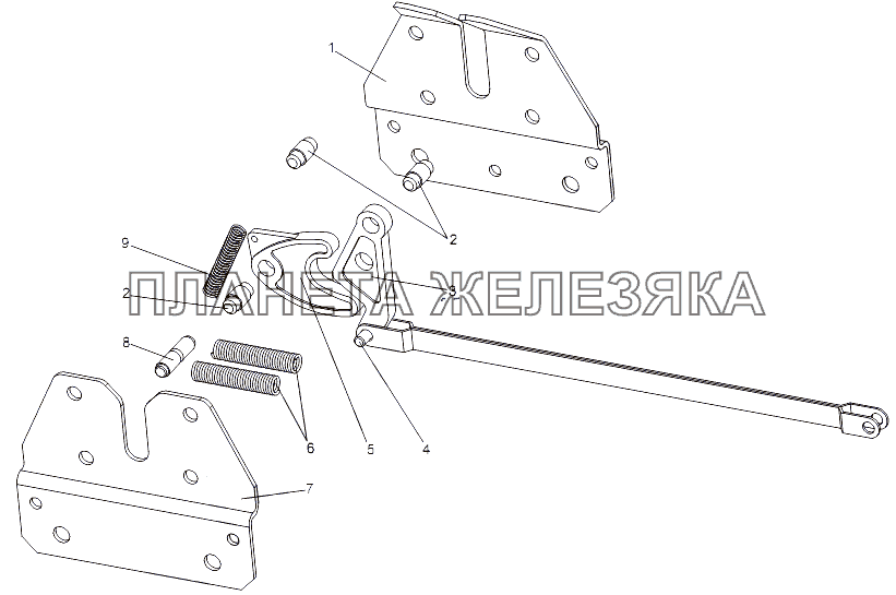 Механизм запорный 5336-5001550 МАЗ-74131