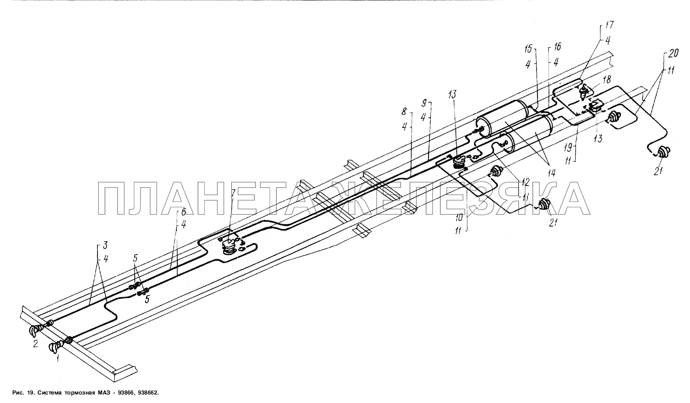 Система тормозная МАЗ-93866, 938662 МАЗ-938662