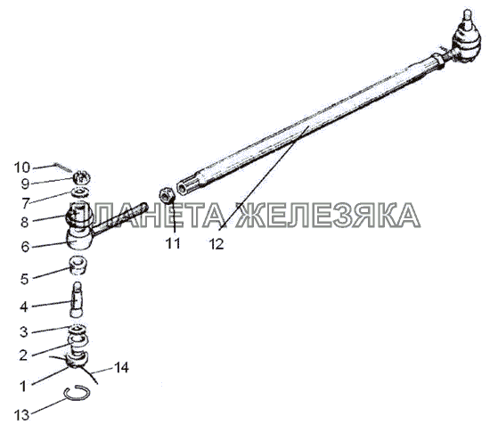 Тяги рулевые МТЗ-1021.3