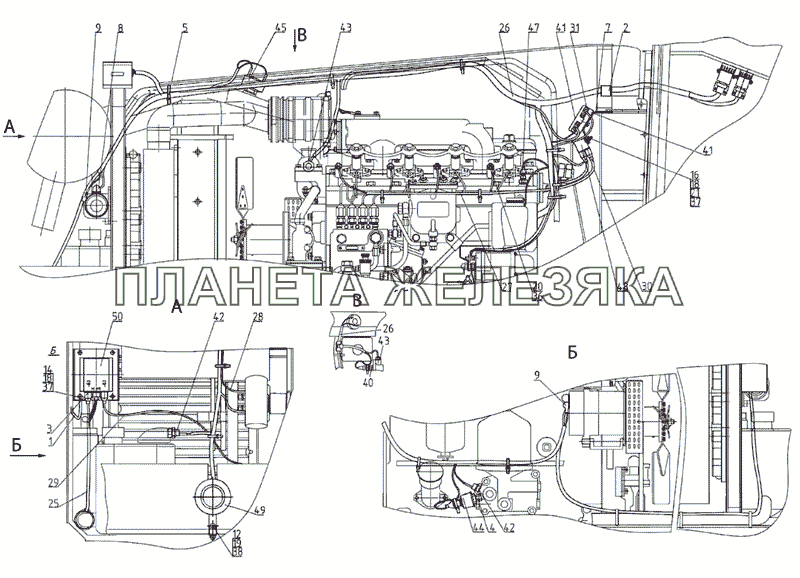 Электрооборудование двигателя МТЗ-1021.3