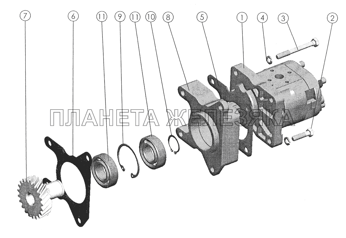Установка насоса рулевого управления (Д-245/Д-245С/Д-245С2) Беларус-1025/1025.2/1025.3 Установка насоса рулевого управления (Д-245/Д-245С/Д-245С2) Беларус-1025/1025.2/1025.3