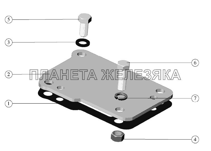 Установка заглушки (для тракторов без пневмокомпрессора) Беларус-1025.5