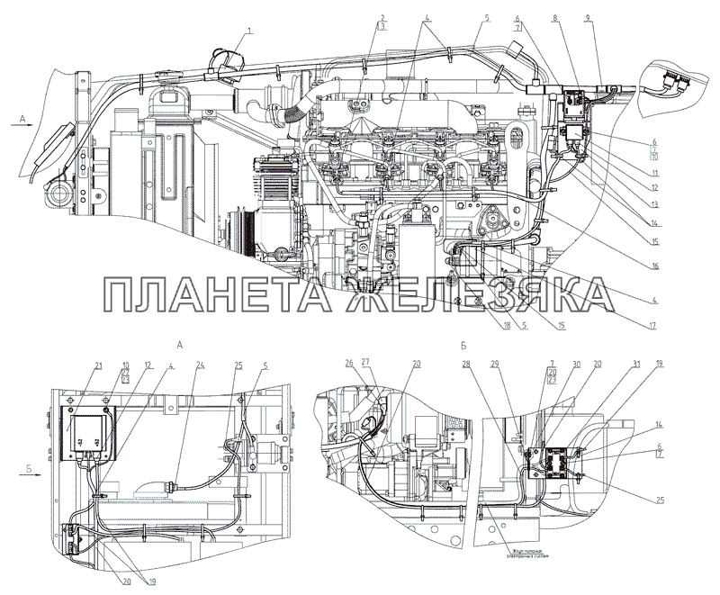 Электрооборудование двигателя МТЗ-1025.4