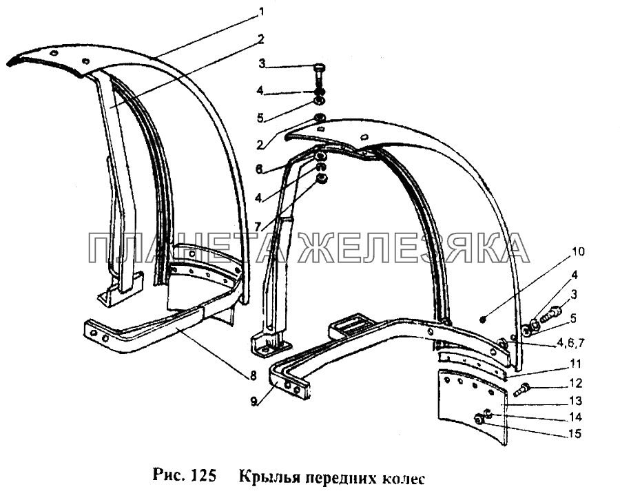 Крылья передних колес МТЗ-1221