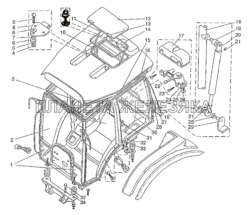 Кабина трактора МТЗ-1222/1523