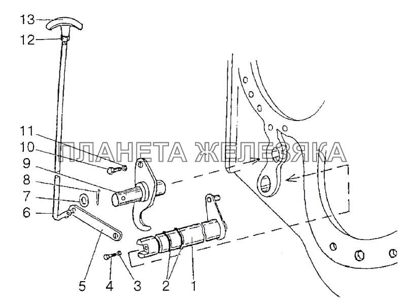 Механизм переключения BOM (независимый/синхронный) МТЗ-1222/1523