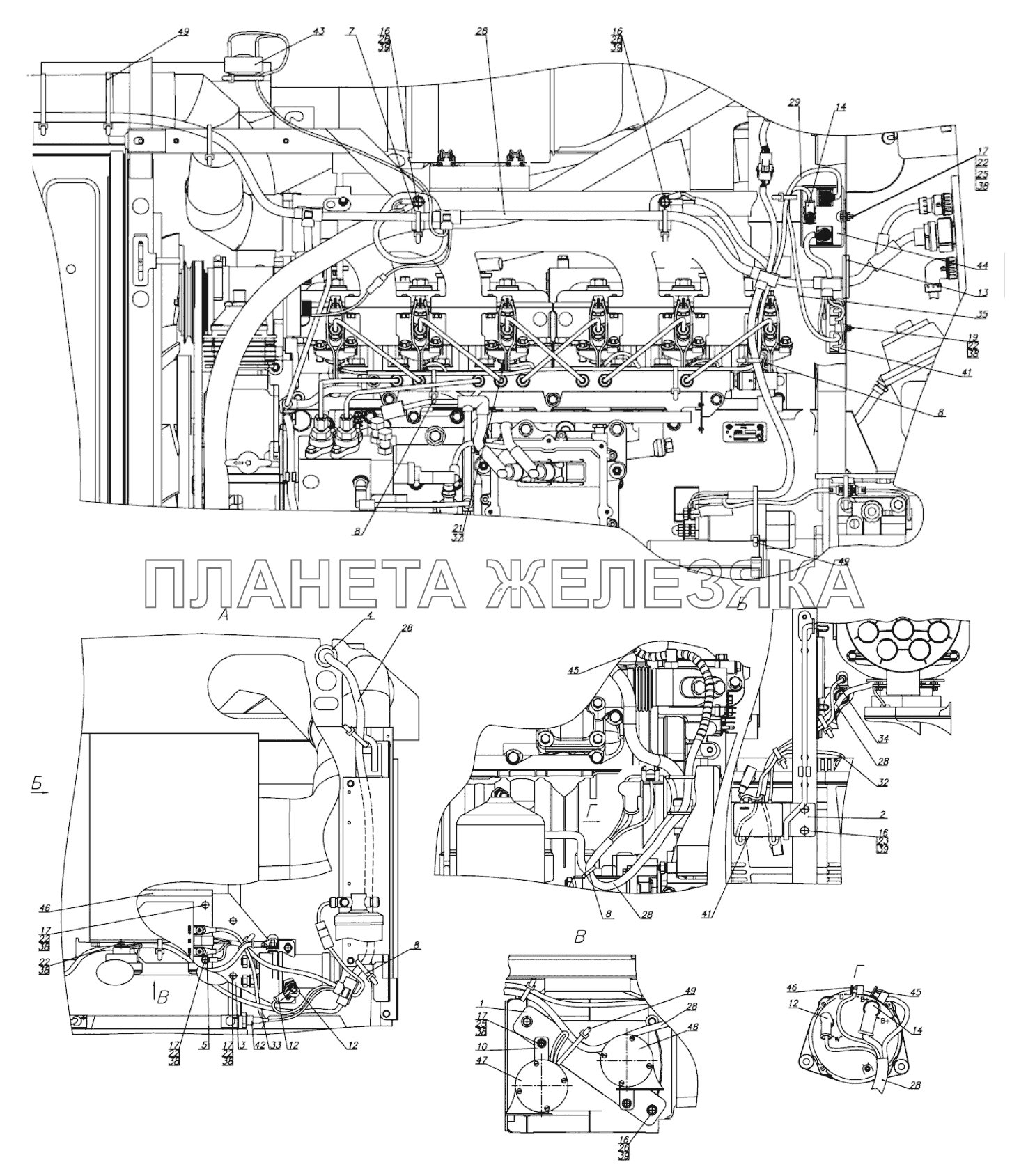 Электрооборудование двигателя МТЗ-1523.6