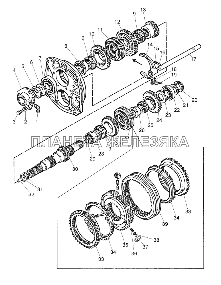 Вал первичный МТЗ-1523