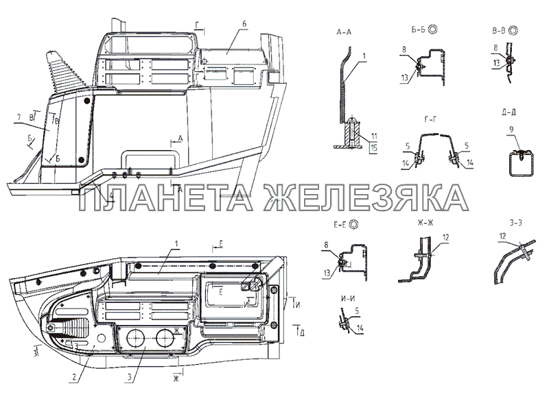 Пульт для тракторов 2522.1/2822.1/3022.1) МТЗ-2522