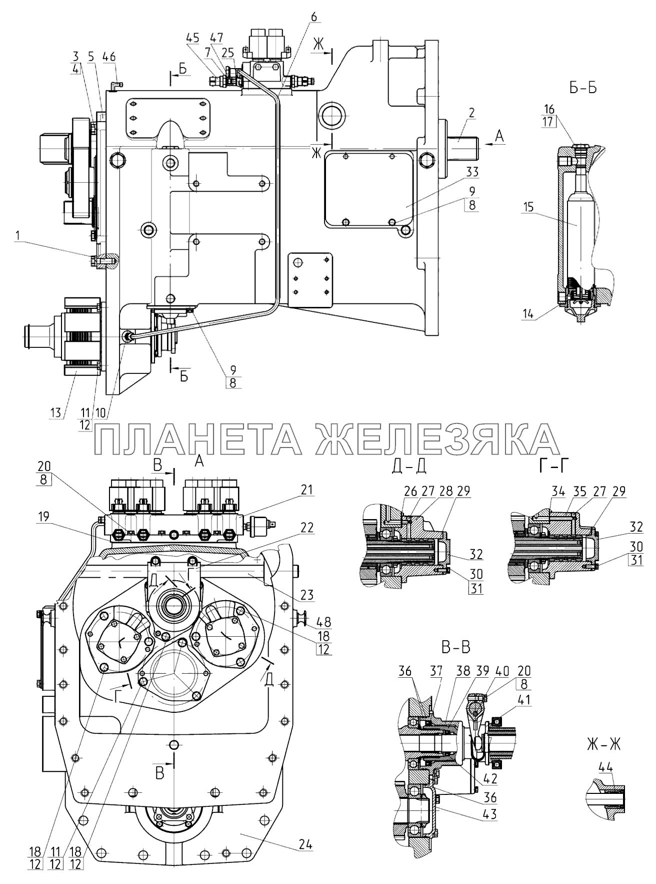 Мтз 3022 коробка передач схема