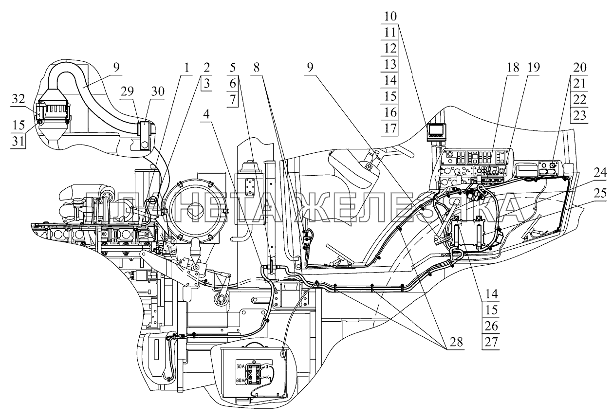 Управление двигателем «Deutz» Беларус-3022ДЦ.1