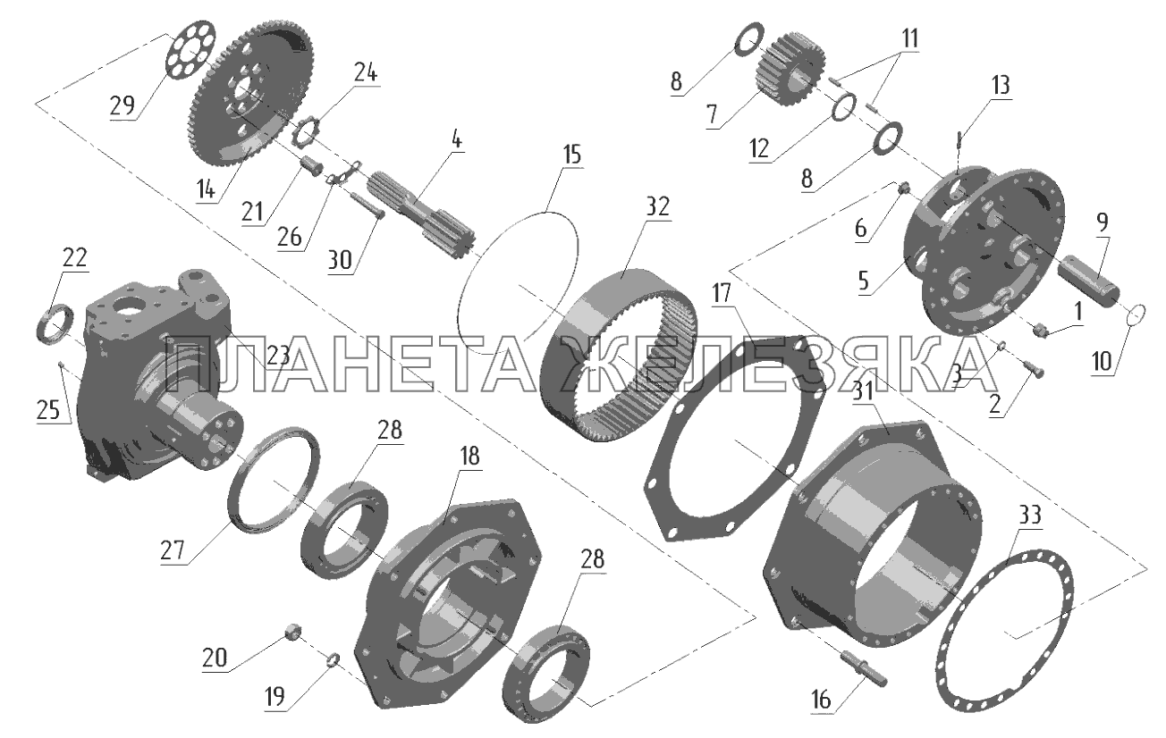 Редуктор колесный Беларус-3022ДЦ.1