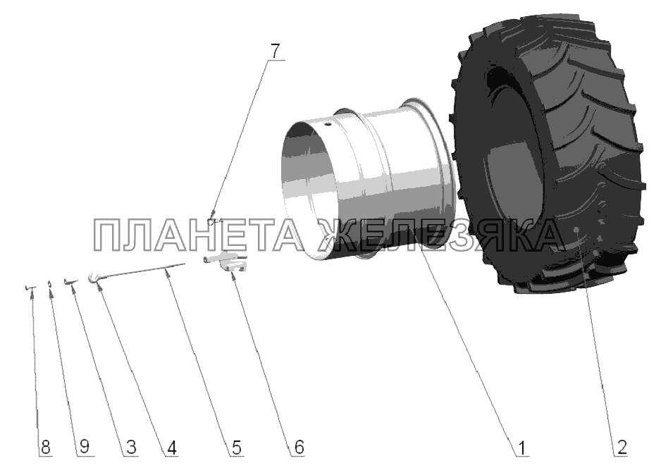 Комплект для сдваивания колес Беларус-3022ДЦ.1
