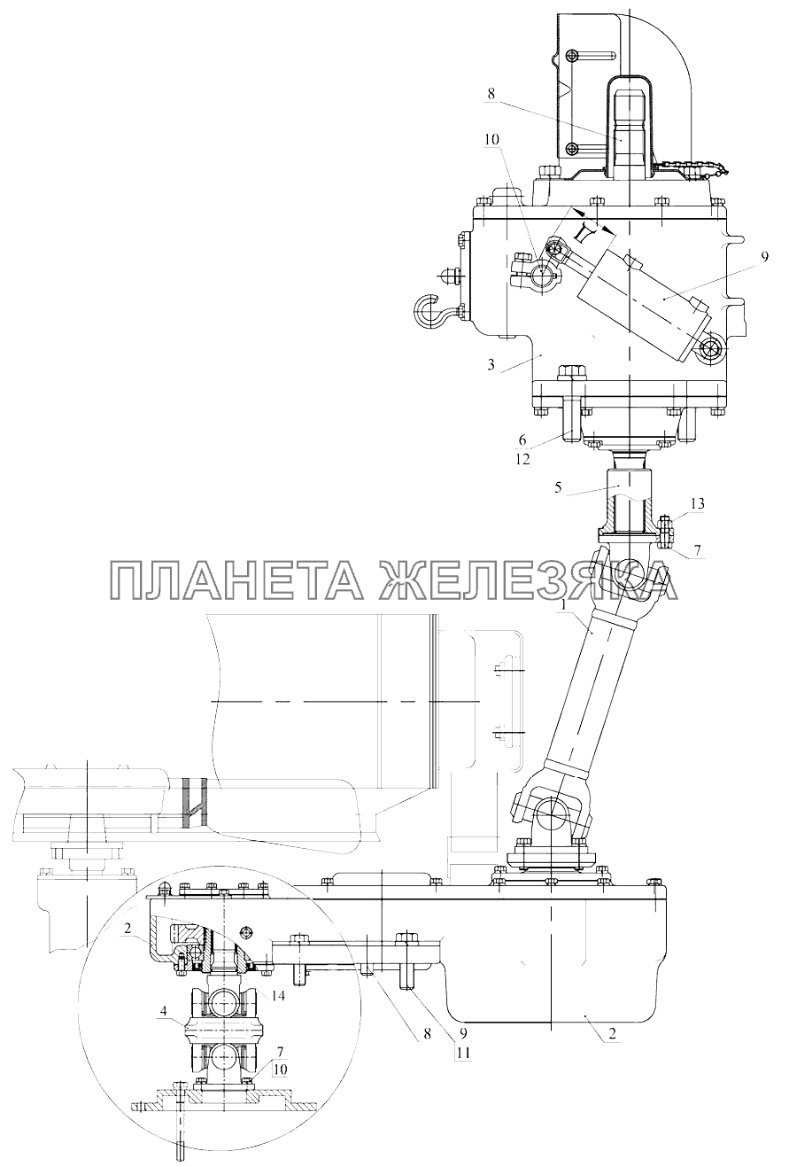 ВОМ передний Беларус-3022ДЦ.1