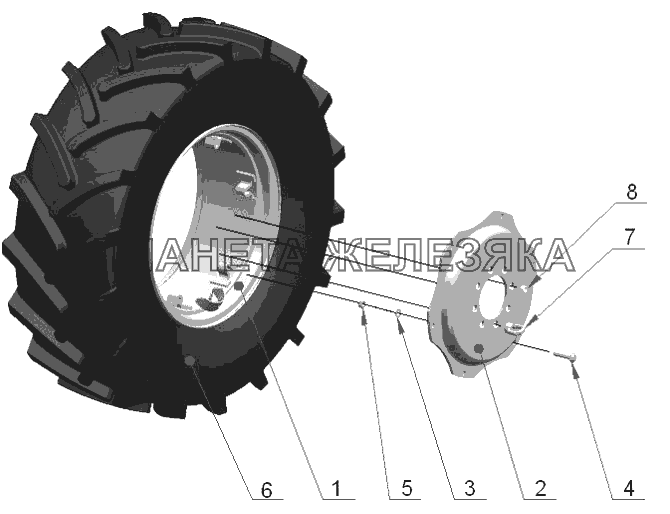 Колеса задние ведущие (для тракторов «БЕЛАРУС-310Р/320Р») МТЗ-310, 320, 321
