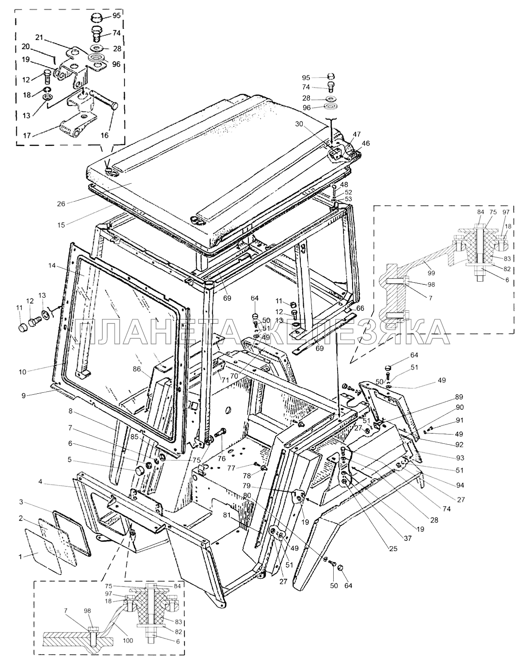 Кабина (тент) МТЗ-310, 320, 321