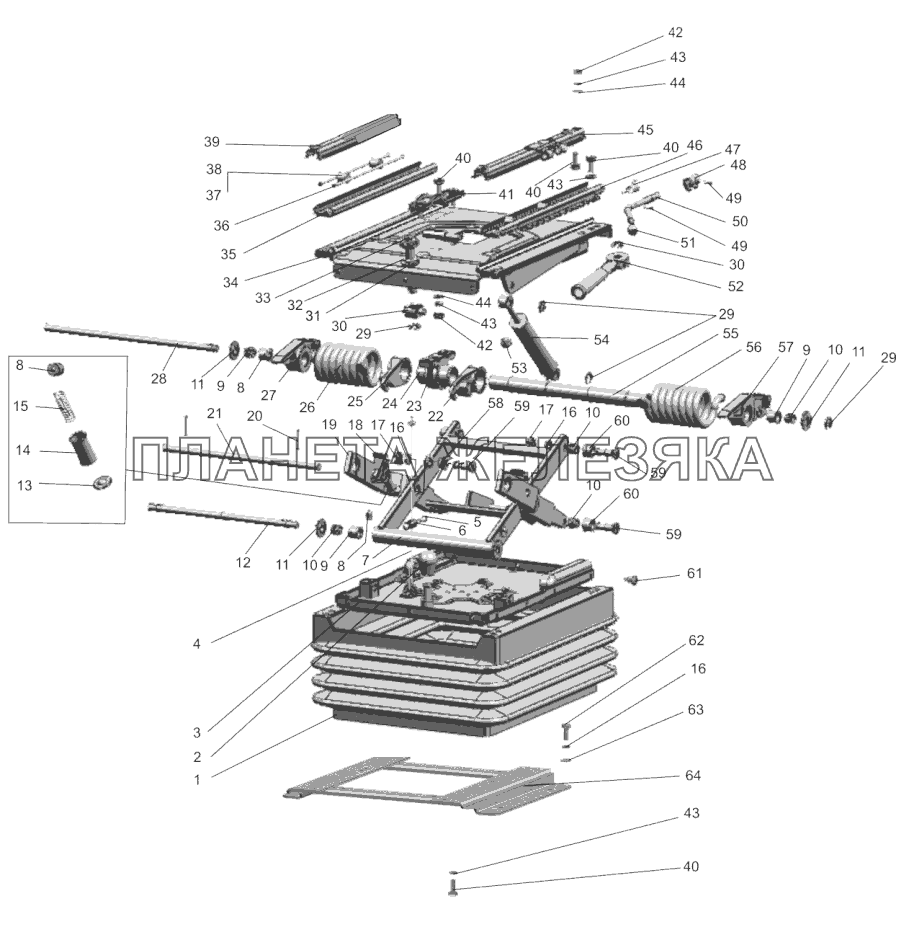 Подвеска сиденья МТЗ-310, 320, 321