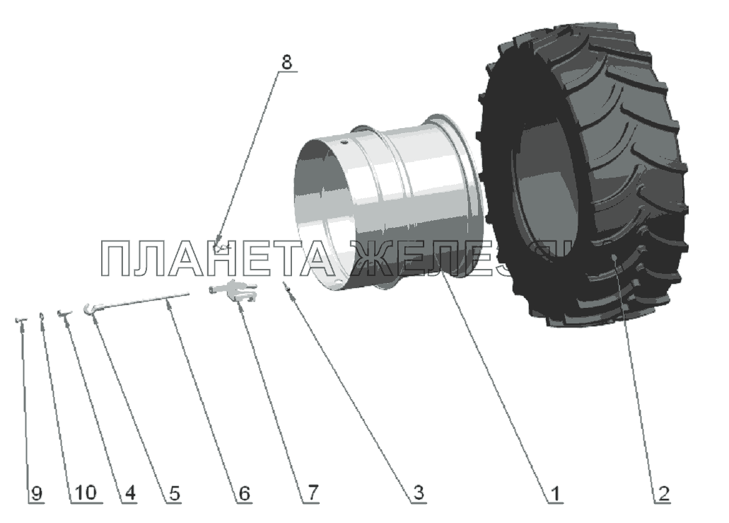 Комплект для сдваивания передних колес МТЗ-3522