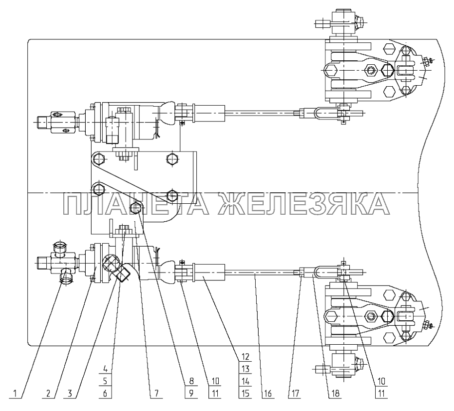 Установка двухпроводного крана тормозного МТЗ-3522