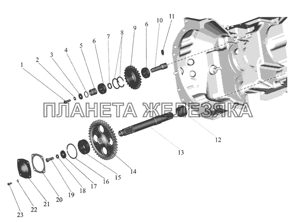 Корпус сцепления (привод ВОМ, привод насоса гидросистемы навески) МТЗ-510/512, 520/522