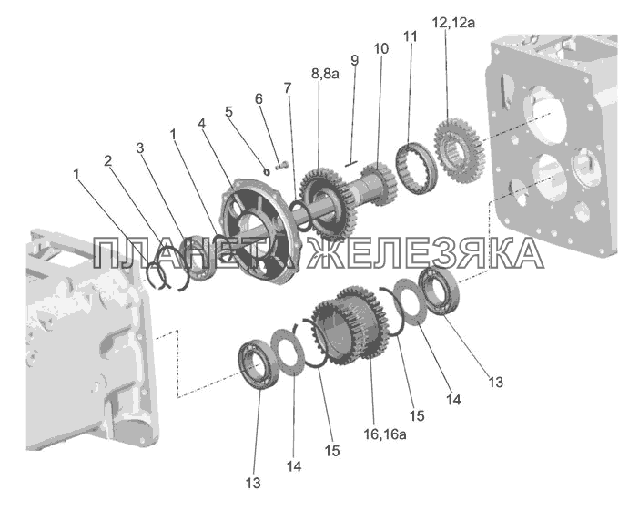Механический понижающий редуктор/механический ускоритель МТЗ-570