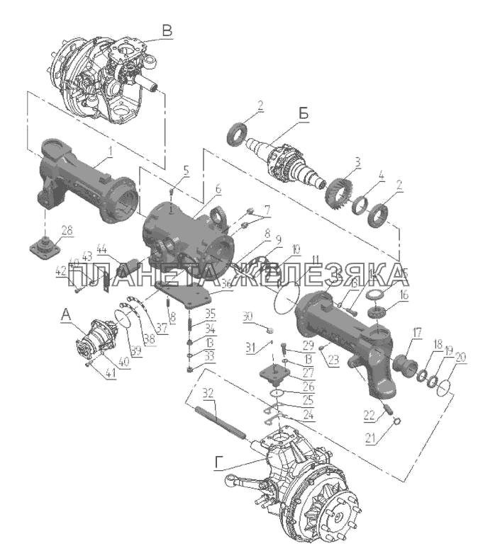 Передний ведущий мост 822-2300020 МТЗ-570