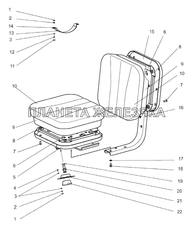 Сиденье дополнительное МТЗ-570