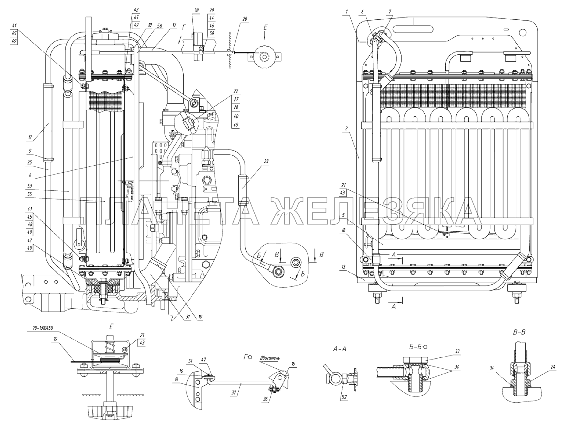 Блок охлаждения (для тракторов «Беларус - 80Х/80Х.1») Беларус-80Х